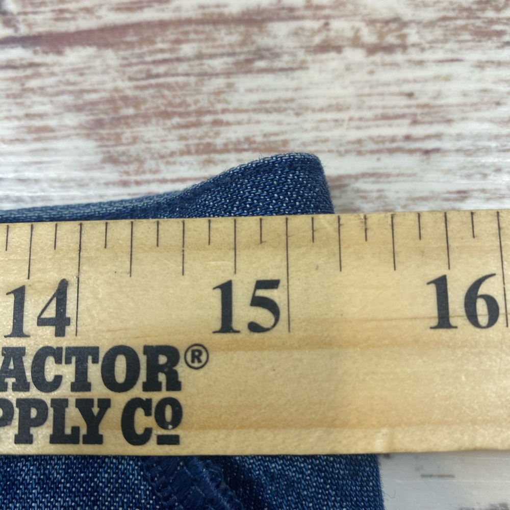 Harve Benard Vintage Long Blue Jean Straight With Pockets Modest Skirt Size 12 - Picture 8 of 8